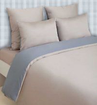 Комплект постельного белья Luxberry Duetto 2, цвет: серый/синий стальной