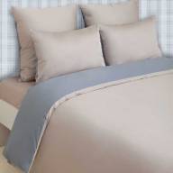 Комплект постельного белья Luxberry Duetto 2, цвет: серый/синий стальной - Комплект постельного белья Luxberry Duetto 2, цвет: серый/синий стальной