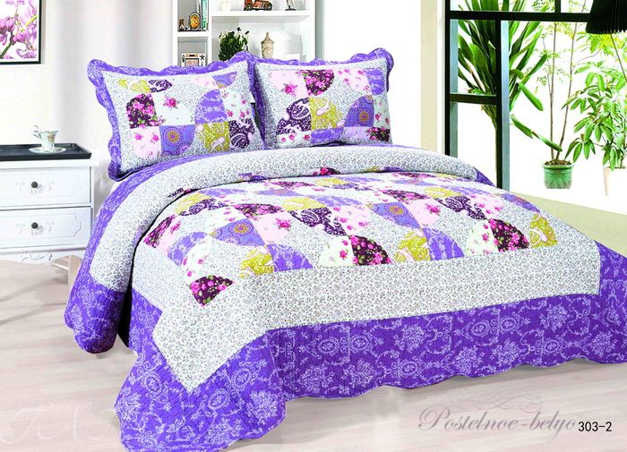 Покрывало Tango с наволочками Patchwork pw988-3 Евро