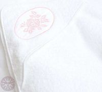 Полотенце с капюшоном Luxberry Rose, белый/розовый