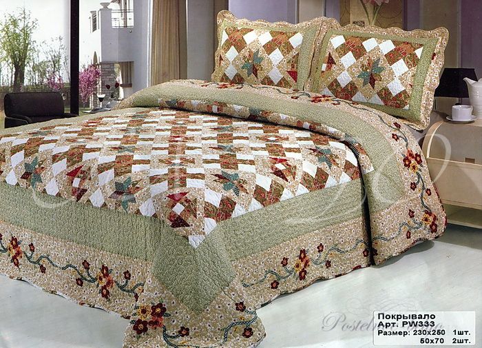 Покрывало Tango с наволочками Patchwork pw175-3 pk411-3 Евро