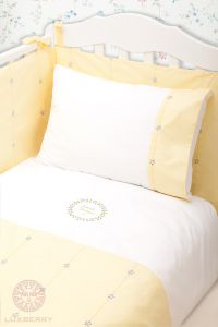 Комплект постельного белья Luxberry Незабудки, цвет: банановый/белый