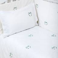 Комплект постельного белья Luxberry Сердечки New, белый/зеленый/желтый