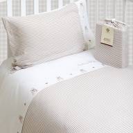 Комплект постельного белья Luxberry Медвежата, бежевый/белый - Комплект постельного белья Luxberry Медвежата, бежевый/белый