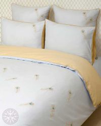 Комплект постельного белья Luxberry Павлин, цвет: голубой/желтый